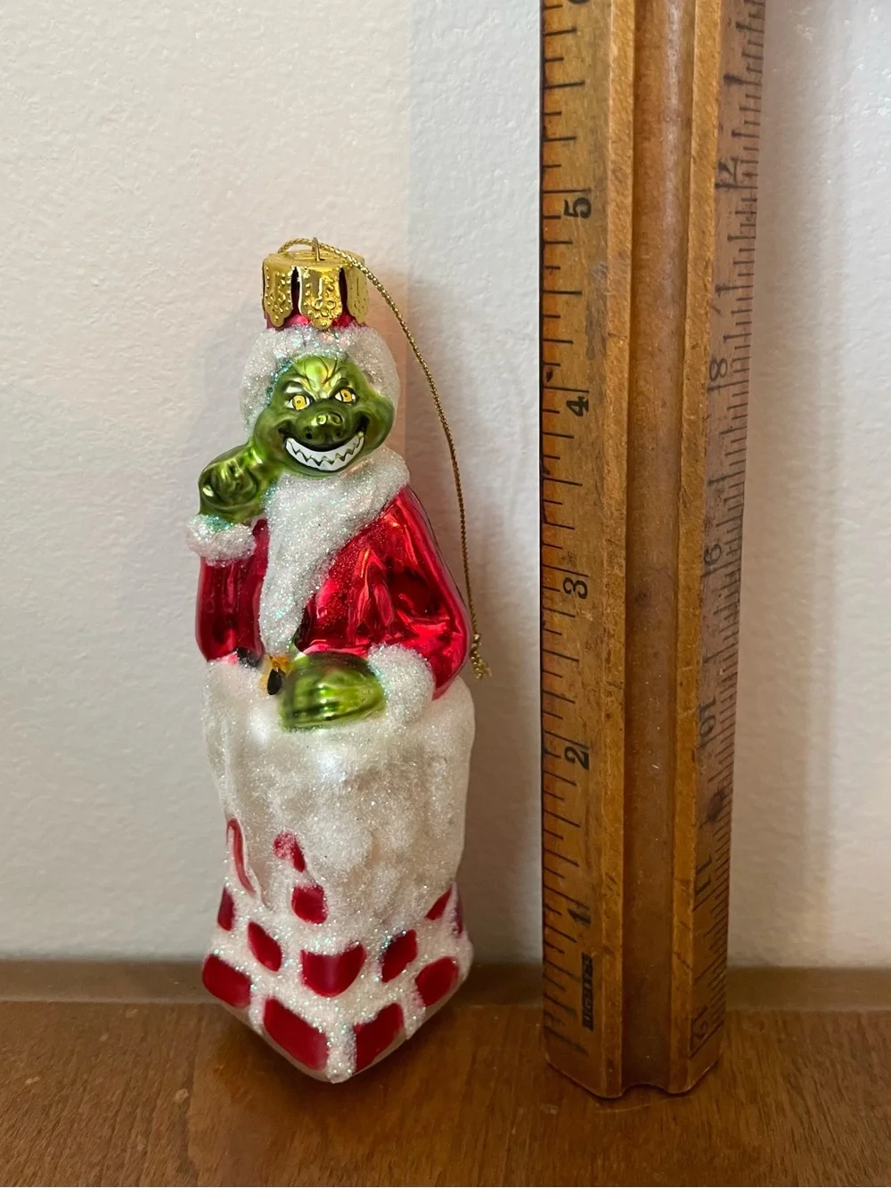 RARE KURT ADLER Glass Ornament The GRINCH Who Stole Christmas Chimney DR SUESS
